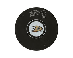 Brayden Tracey Autographed Anaheim Ducks Autograph Model Puck-1