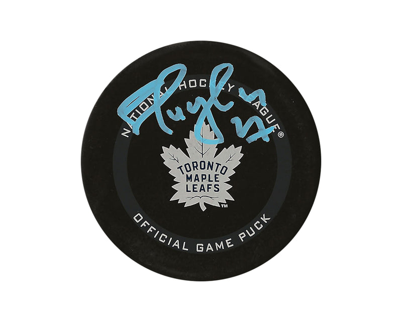 Shayne Corson Autographed Toronto Maple Leafs Official Game Puck-1