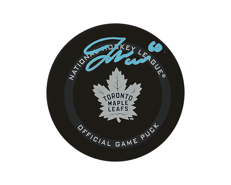 Joseph Woll Autographed Toronto Maple Leafs Official Game Puck-1
