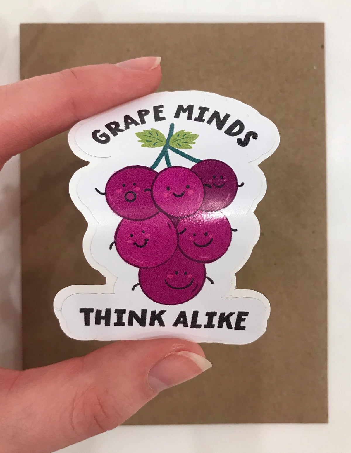 Grape Minds Think Alike Sticker-1