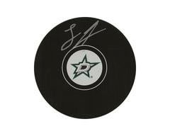 Logan Stankoven Autographed Dallas Stars Autograph Model Puck-1