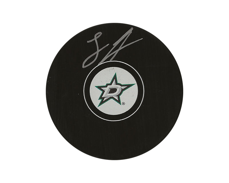 Logan Stankoven Autographed Dallas Stars Autograph Model Puck-1