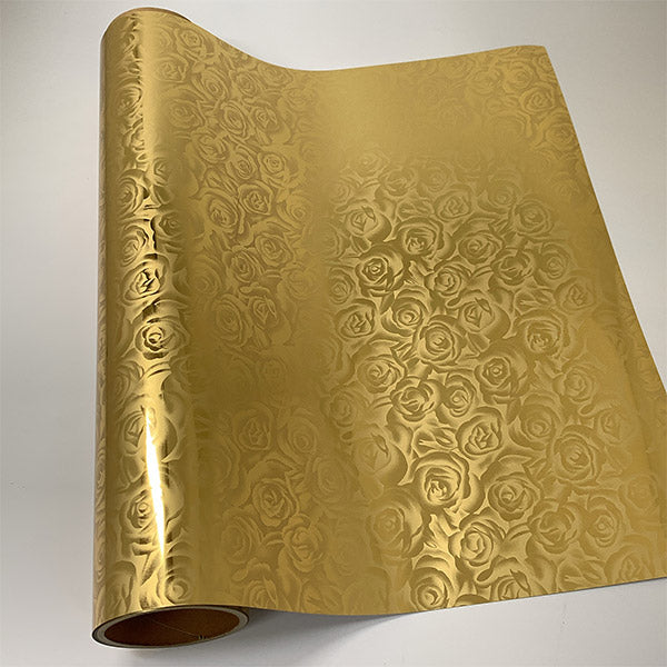 Craft HTV Rose-Patterned Gold (Flex Foil)-1