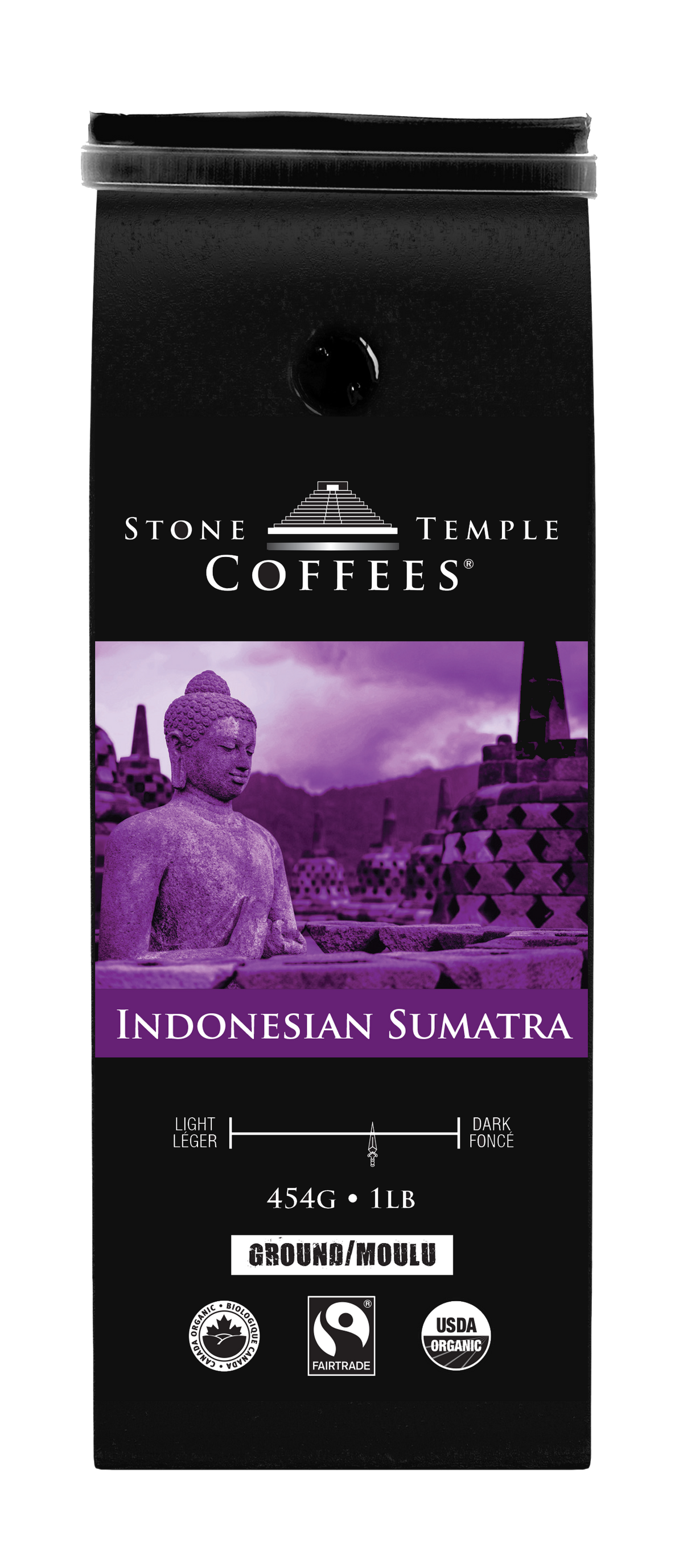 Indonesian Sumatra - Ground, Medium Roast, Certified Organic OCIA/ Fairtade Coffee 1lb/454g-2
