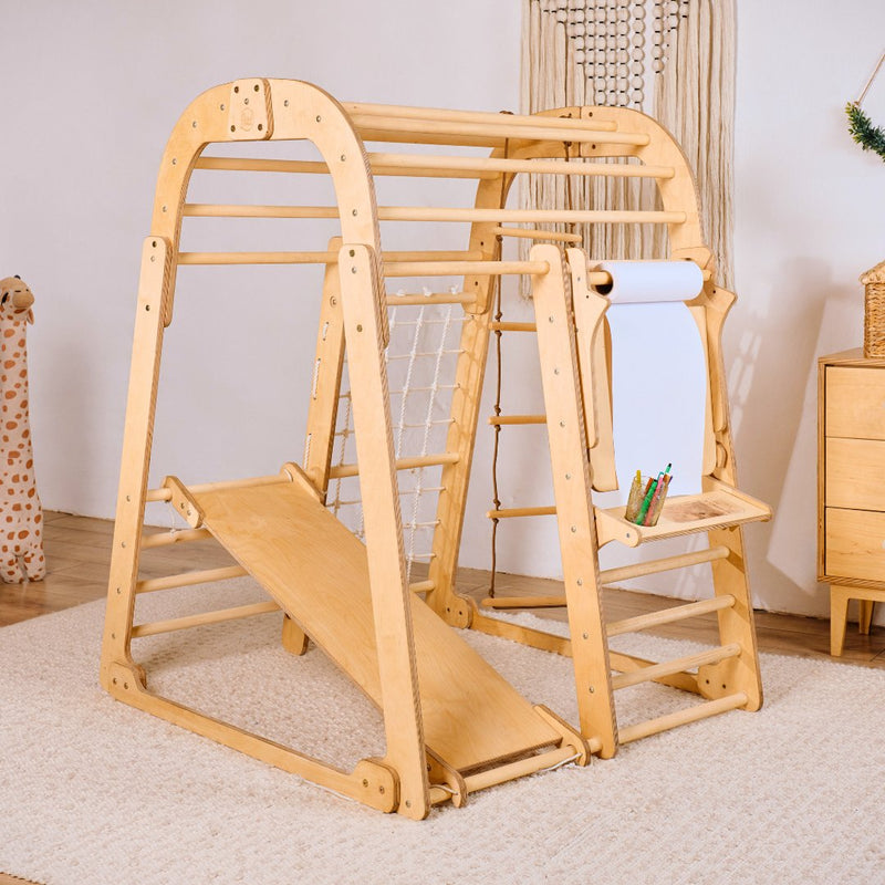 Indoor Playground for Toddlers - 7in1 Playground + Swings Set + Slide Board + Art Set-7