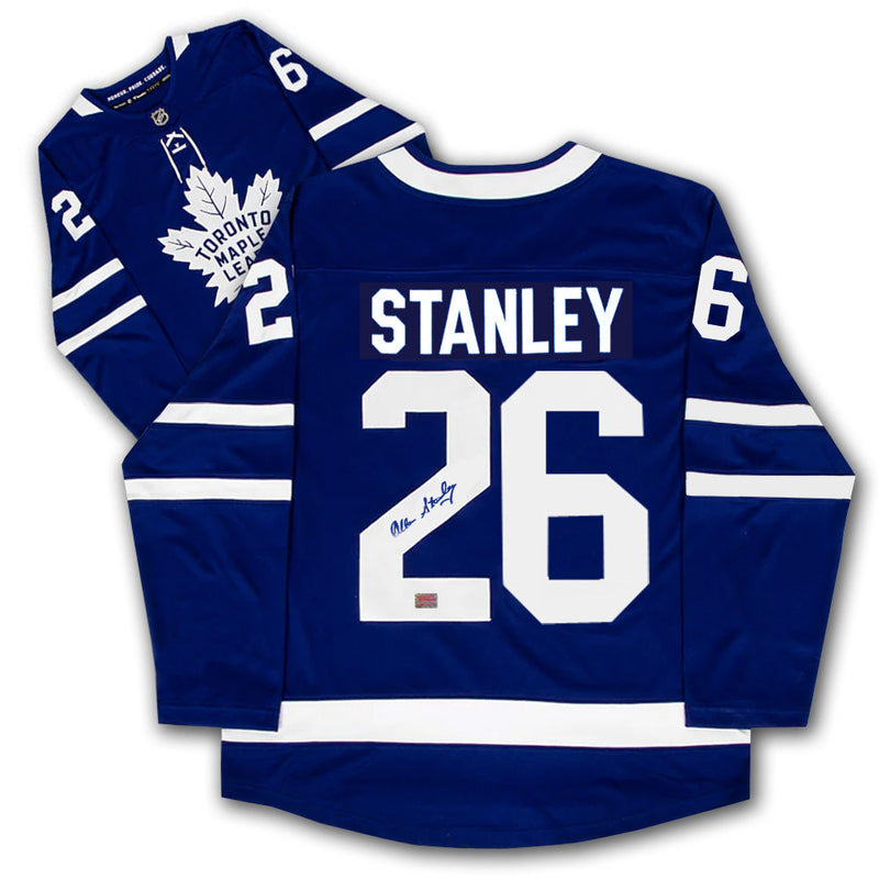 Allan Stanley Autographed Toronto Maple Leafs Blue Jersey-1