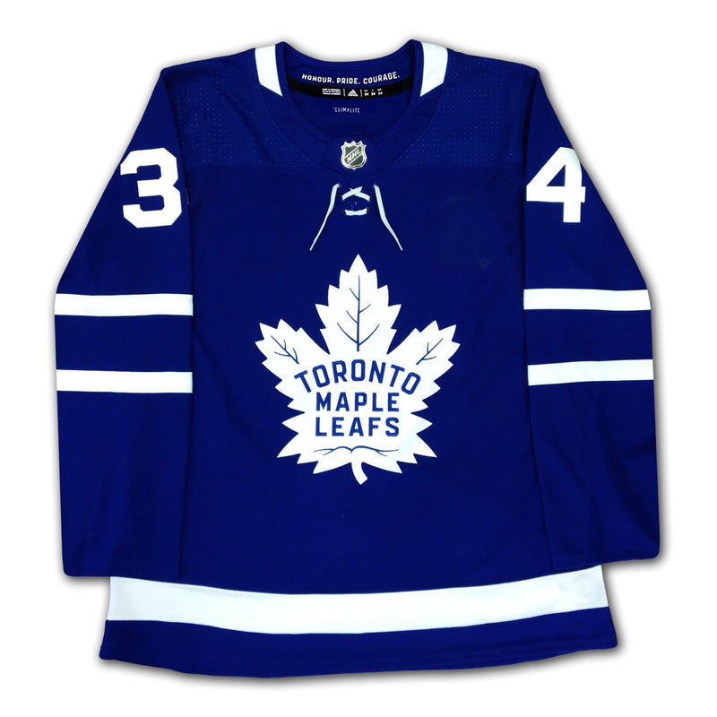 Auston Matthews Autographed Toronto Maple Leafs Blue Jersey-3
