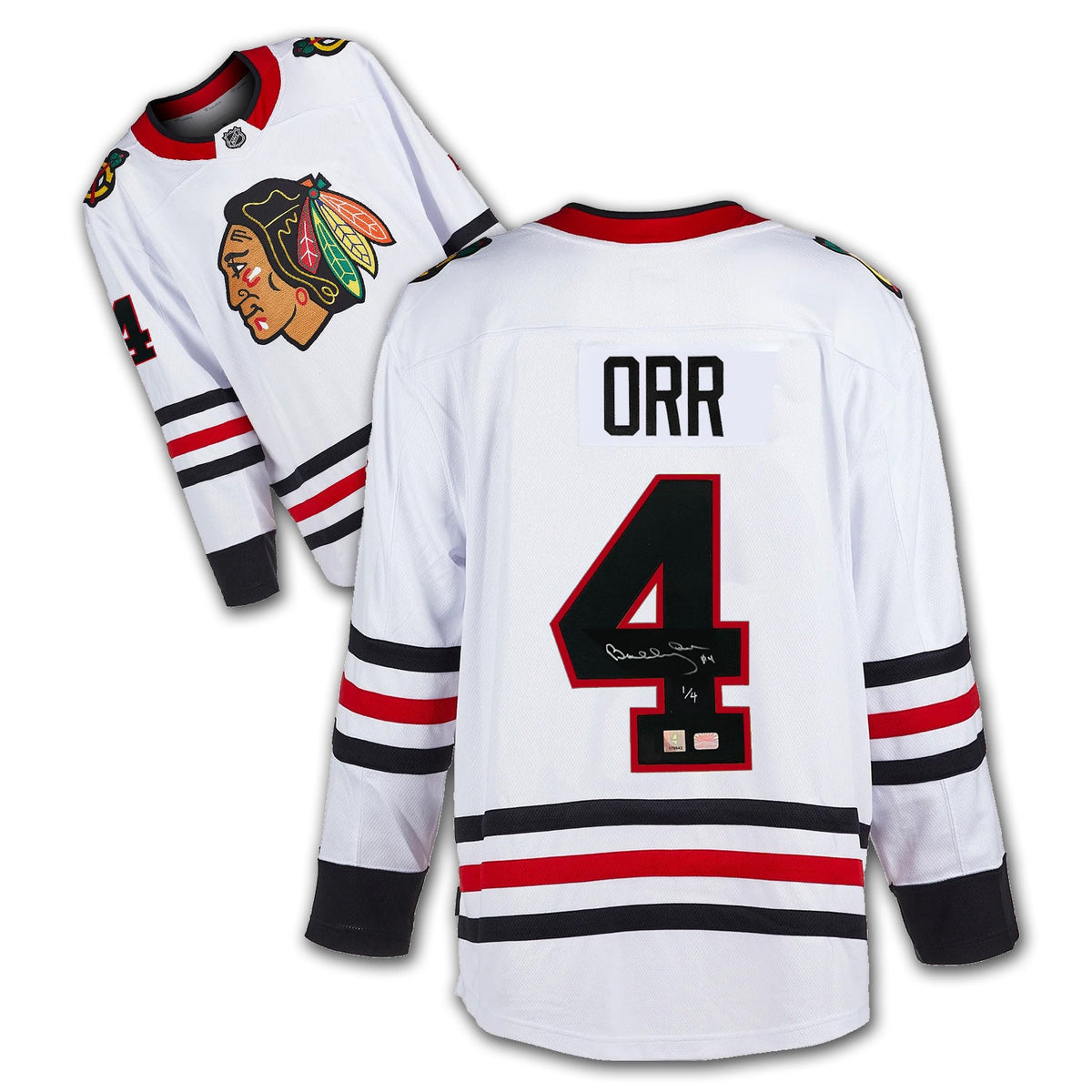 Bobby Orr Autographed Chicago Blackhawks White Jersey /4