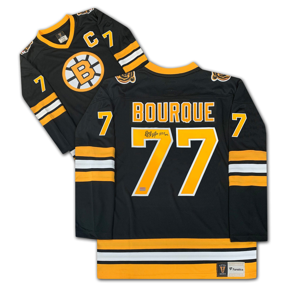 Raymond Bourque Autographed Boston Bruins Black Jersey-1