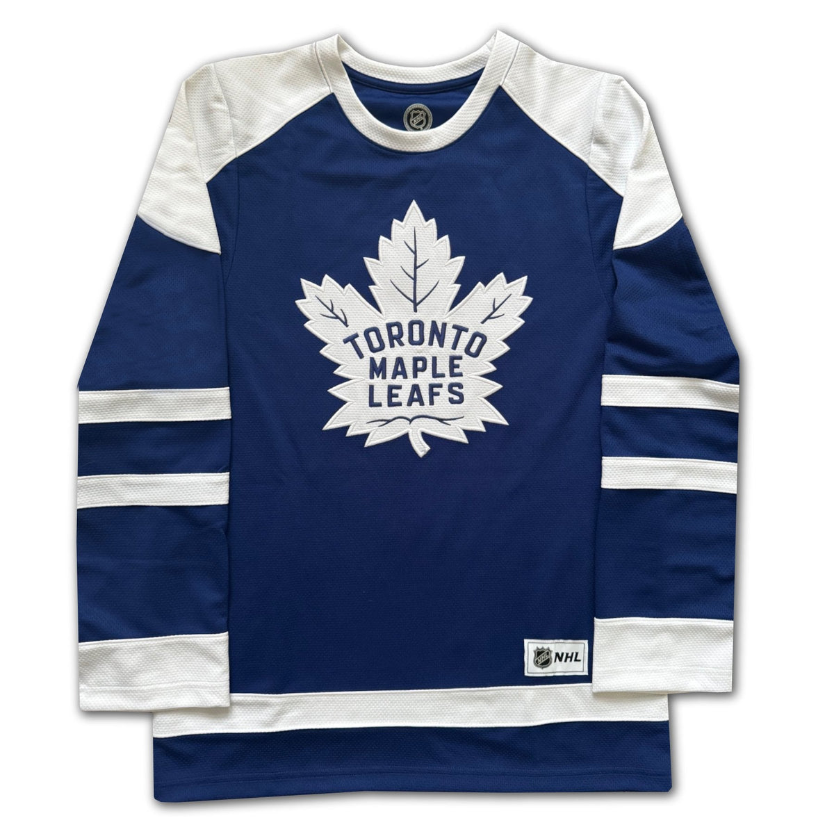 Johnny Bower Signed Toronto Hockey Fan Jersey - Blue, Large-3