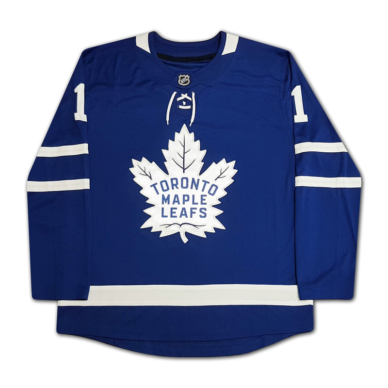 Johnny Bower Autographed Toronto Maple Leafs Blue Jersey-3