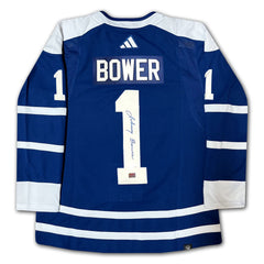 Johnny Bower Autographed Toronto Maple Leafs Reverse Jersey-2