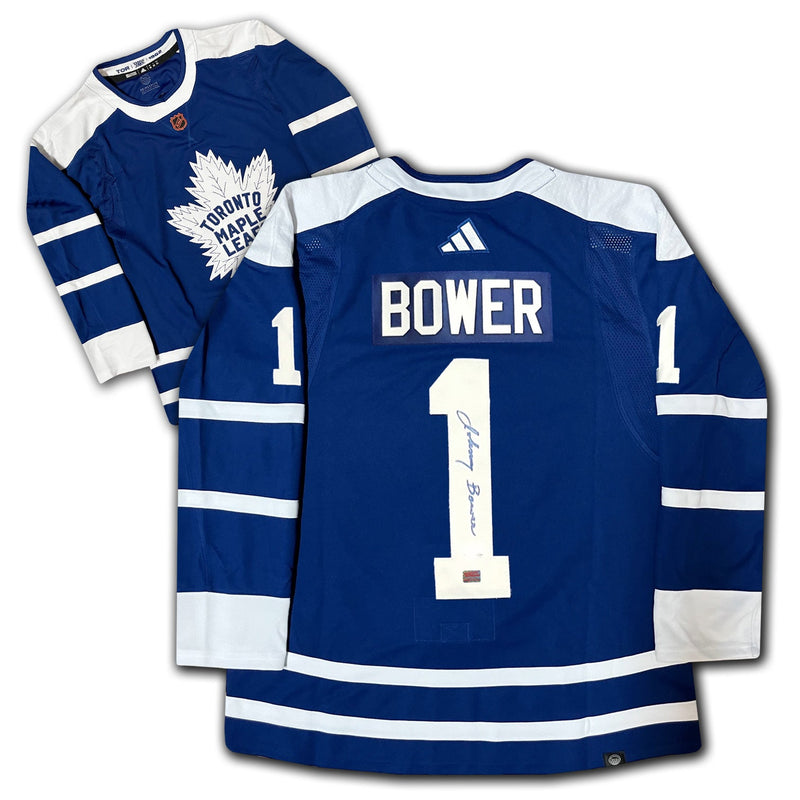 Johnny Bower Autographed Toronto Maple Leafs Reverse Jersey-1
