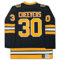 Gerry Cheevers Autographed Boston Bruins Black Jersey-2