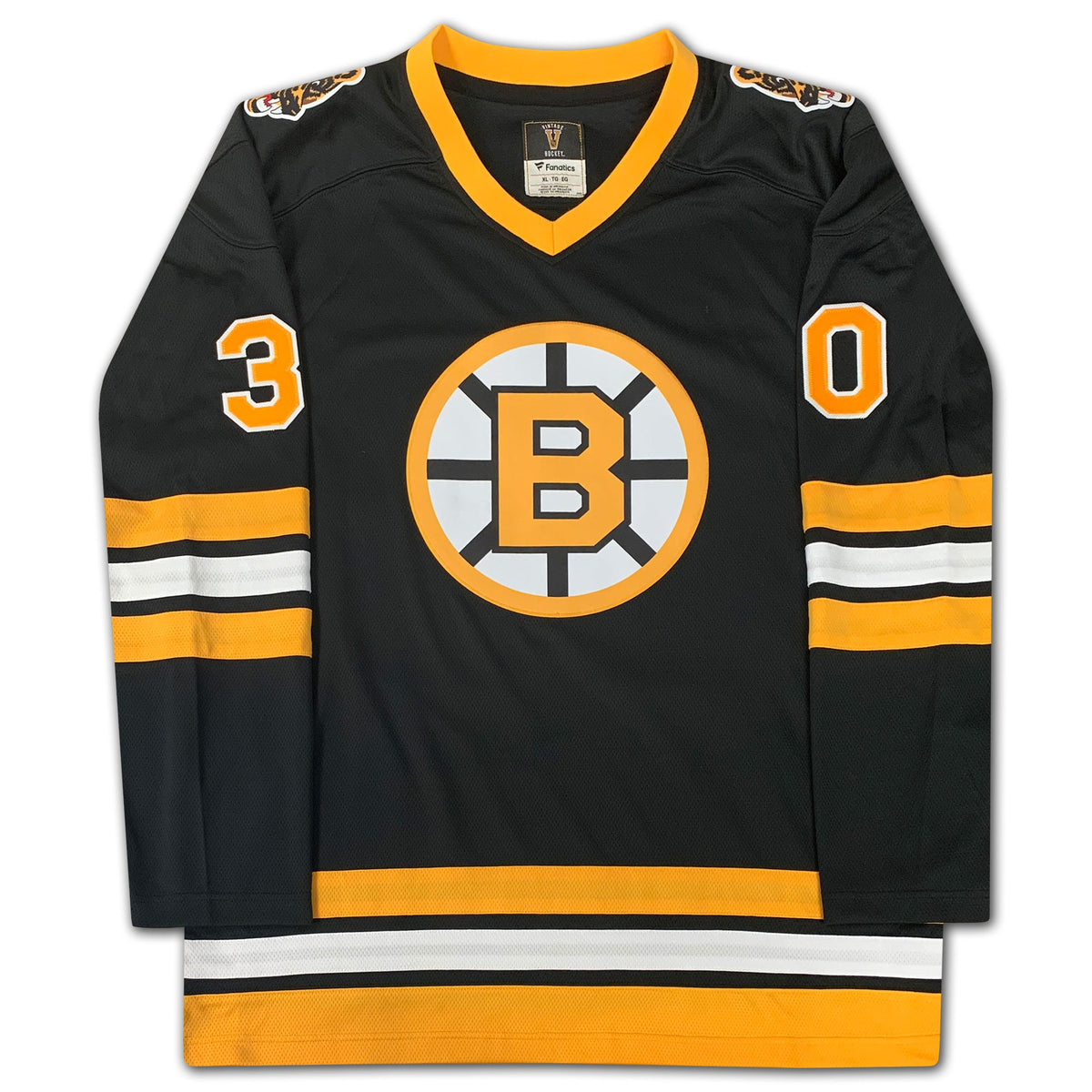 Gerry Cheevers Autographed Boston Bruins Black Jersey-3
