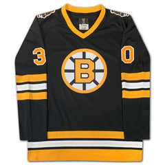Gerry Cheevers Autographed Boston Bruins Black Jersey-3