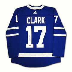 Wendel Clark Signed Adidas Toronto Maple Leafs Blue Jersey-1