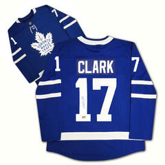 Wendel Clark Autographed Toronto Maple Leafs Blue Jersey-1