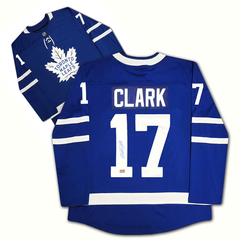 Wendel Clark Autographed Toronto Maple Leafs Blue Jersey-1