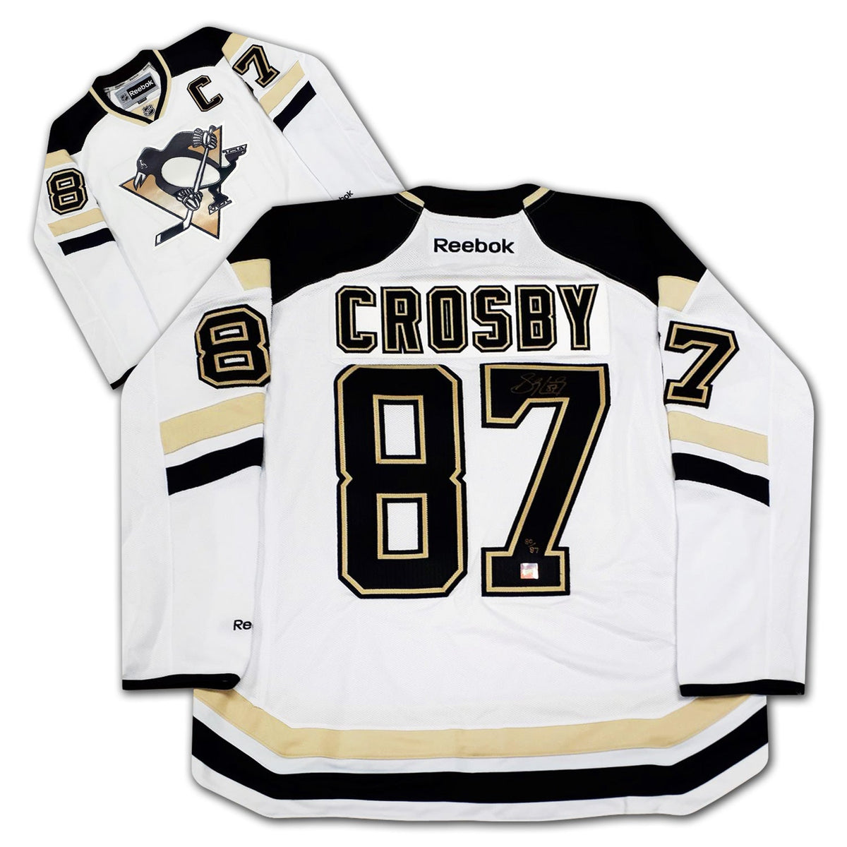 Sidney Crosby Autographed Pittsburgh Penguins White Jersey /87-1