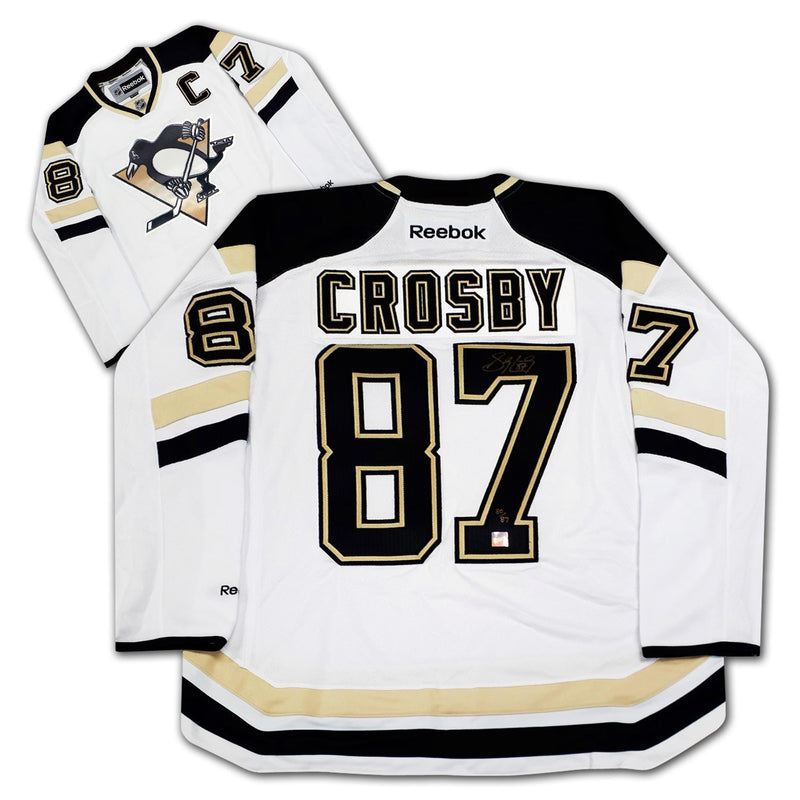 Sidney Crosby Autographed Pittsburgh Penguins White Jersey /87-1