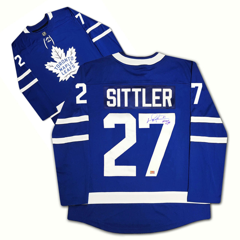 Darryl Sittler Autographed Toronto Maple Leafs Blue Jersey-1