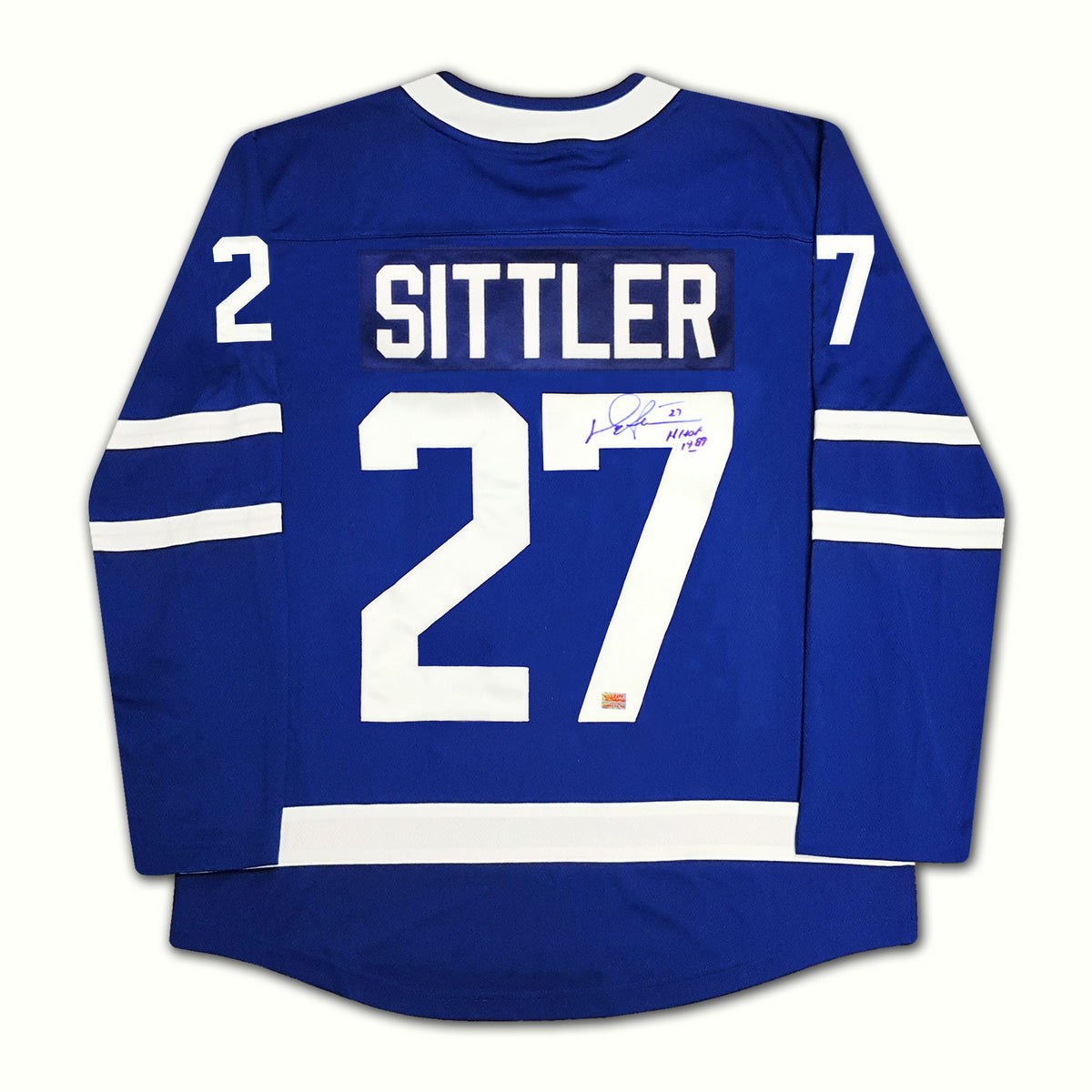 Darryl Sittler Autographed Toronto Maple Leafs Blue Jersey-2