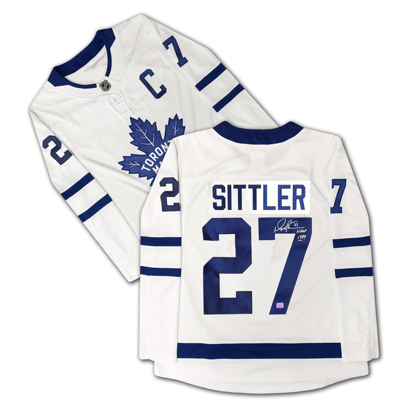 Darryl Sittler Autographed Toronto Maple Leafs White Jersey-1