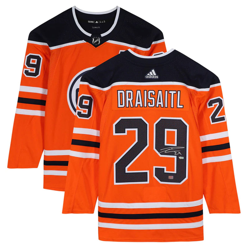 Leon Draisaitl Autographed Edmonton Oilers Orange Jersey-1