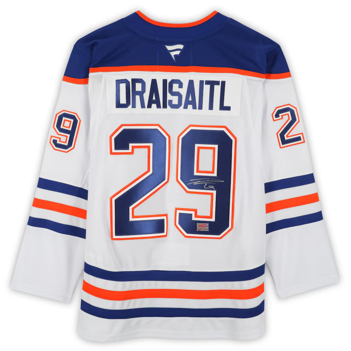 Leon Draisaitl Autographed Edmonton Oilers White Jersey-1