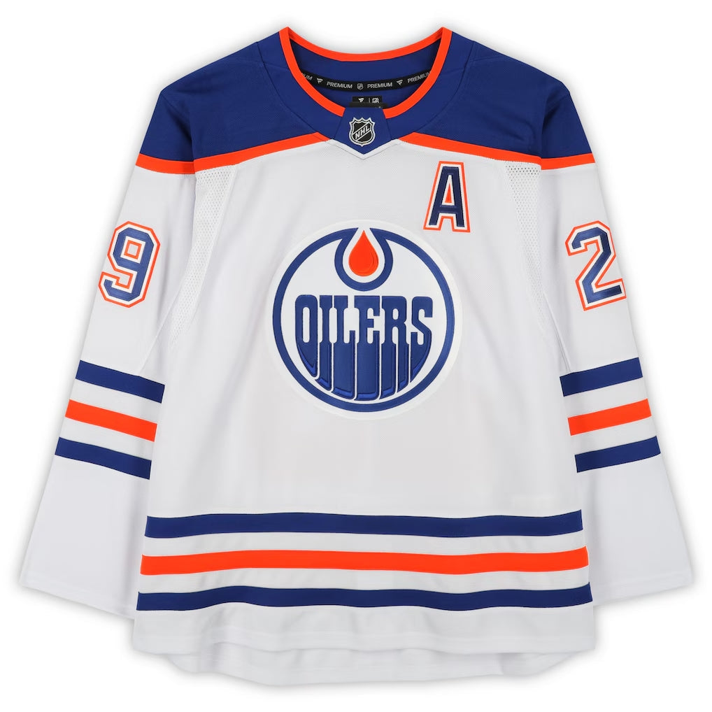 Leon Draisaitl Autographed Edmonton Oilers White Jersey-3