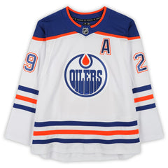Leon Draisaitl Autographed Edmonton Oilers White Jersey-3