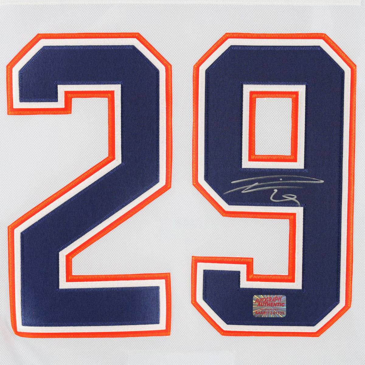 Leon Draisaitl Autographed Edmonton Oilers White Jersey-4