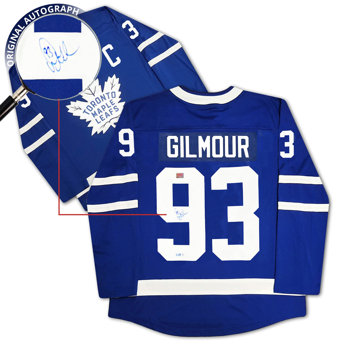 Doug Gilmour Autographed Toronto Maple Leafs Blue Jersey Blue-2