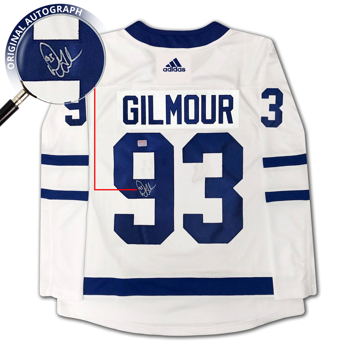 Doug Gilmour Autographed Toronto Maple Leafs White Jersey White-2