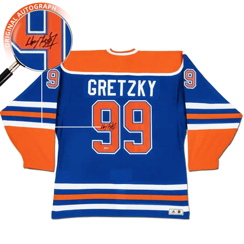 Wayne Gretzky Autographed Edmonton Oilers Blue Jersey-3