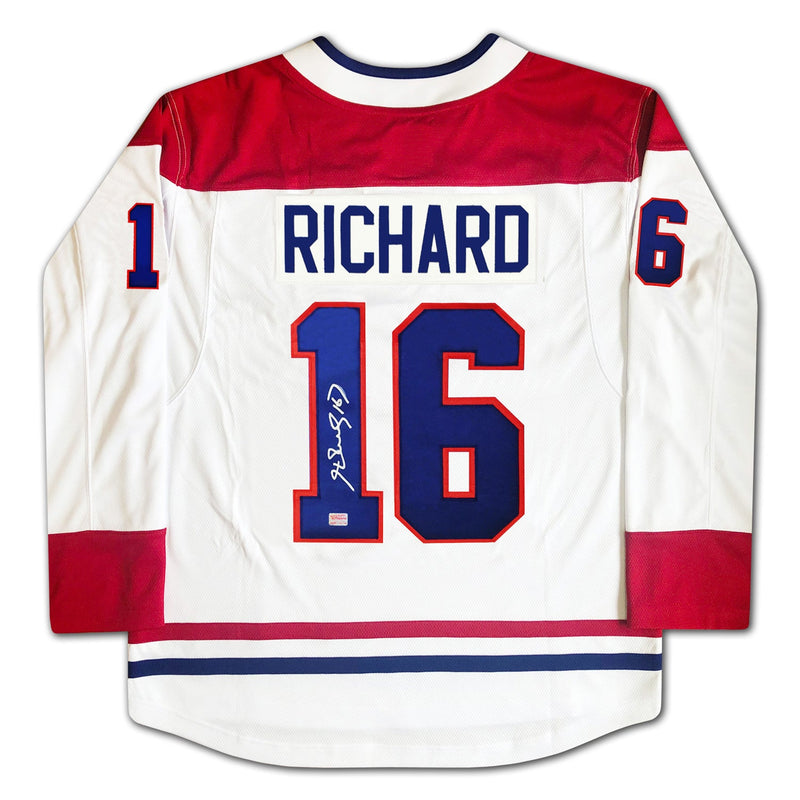 Henri Richard Autographed Montreal Canadiens White Jersey-2
