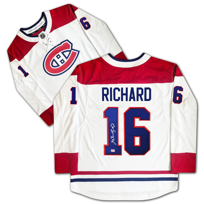 Henri Richard Autographed Montreal Canadiens White Jersey-1