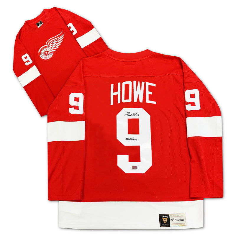 Gordie Howe Autographed Detroit Red Wings Red Jersey-1