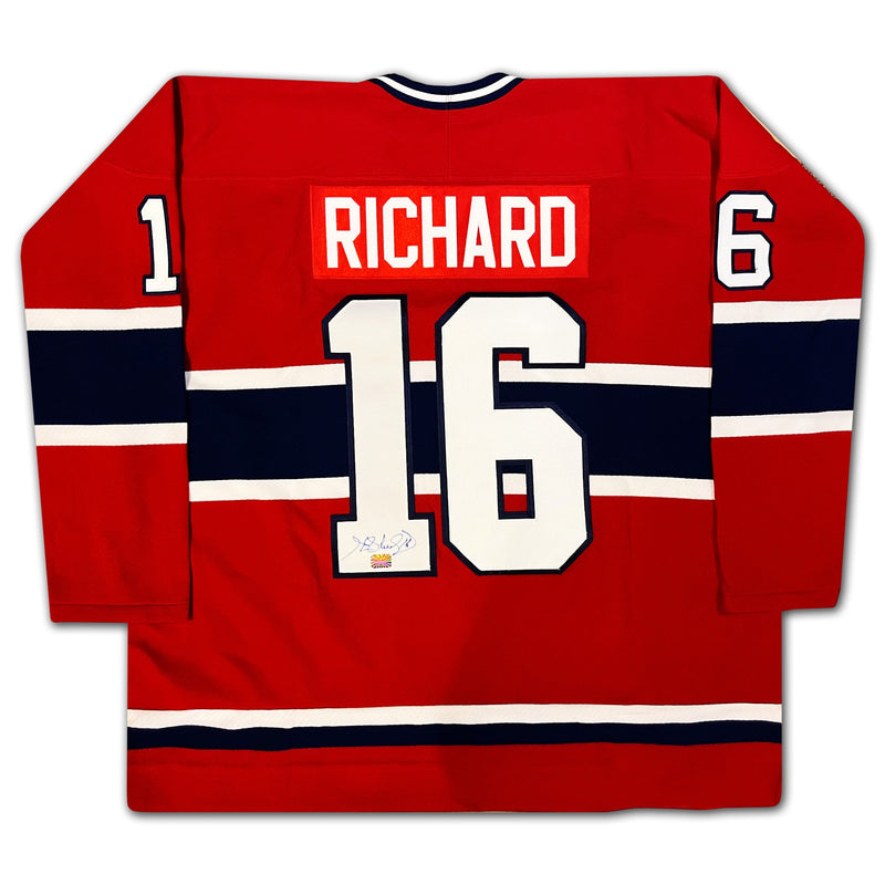 Henri Richard Autographed Montreal Canadiens Red Jersey-1