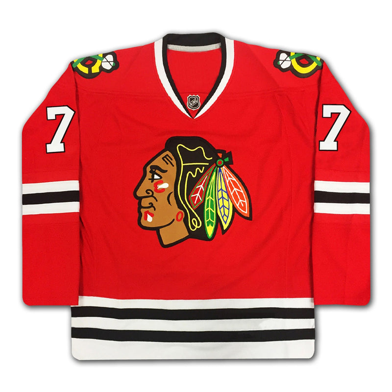 Bobby Hull Autographed Chicago Blackhawks Red Jersey #7-3