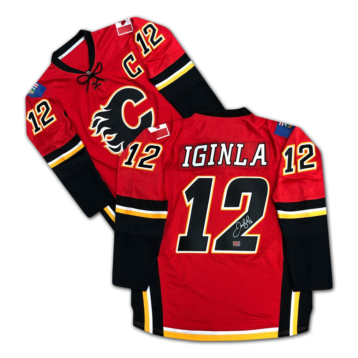 Jarome Iginla Signed Calgary Flames Red Jersey HHOF 2020-1