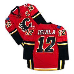 Jarome Iginla Signed Calgary Flames Red Jersey HHOF 2020-1