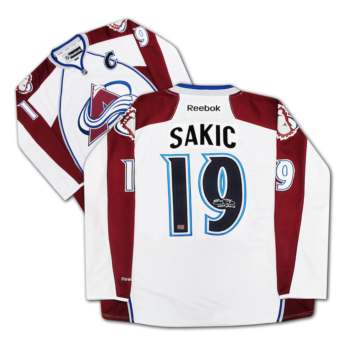 Joe Sakic Autographed Colorado Avalanche White Jersey-1
