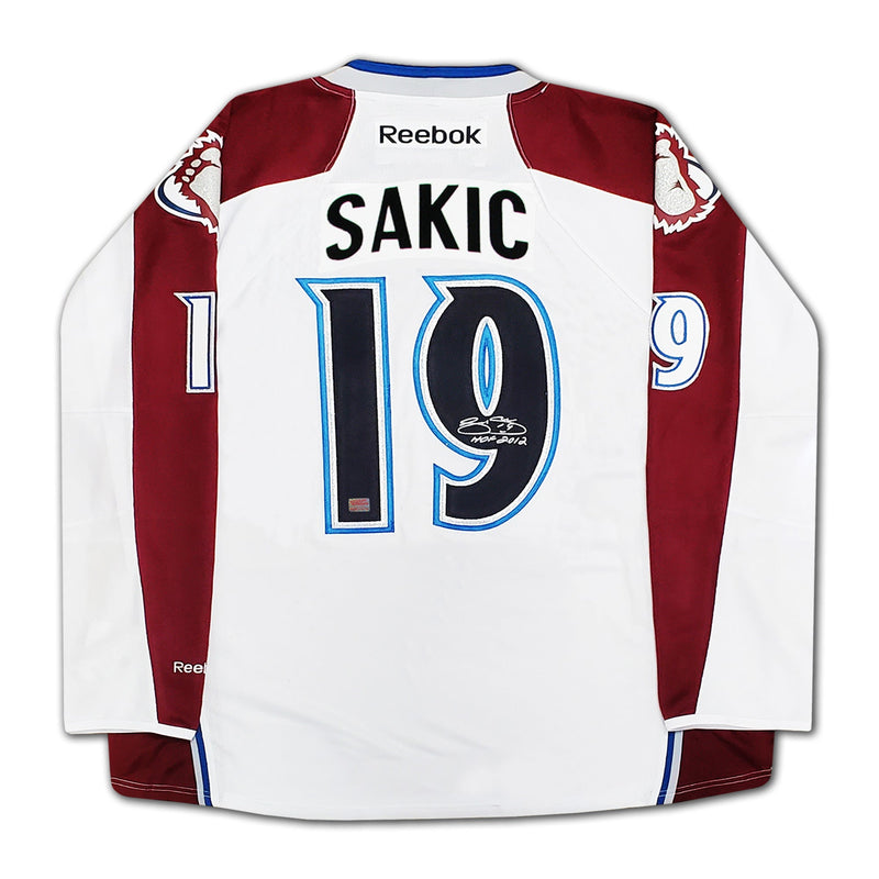 Joe Sakic Autographed Colorado Avalanche White Jersey-2