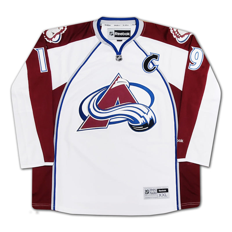 Joe Sakic Autographed Colorado Avalanche White Jersey-3