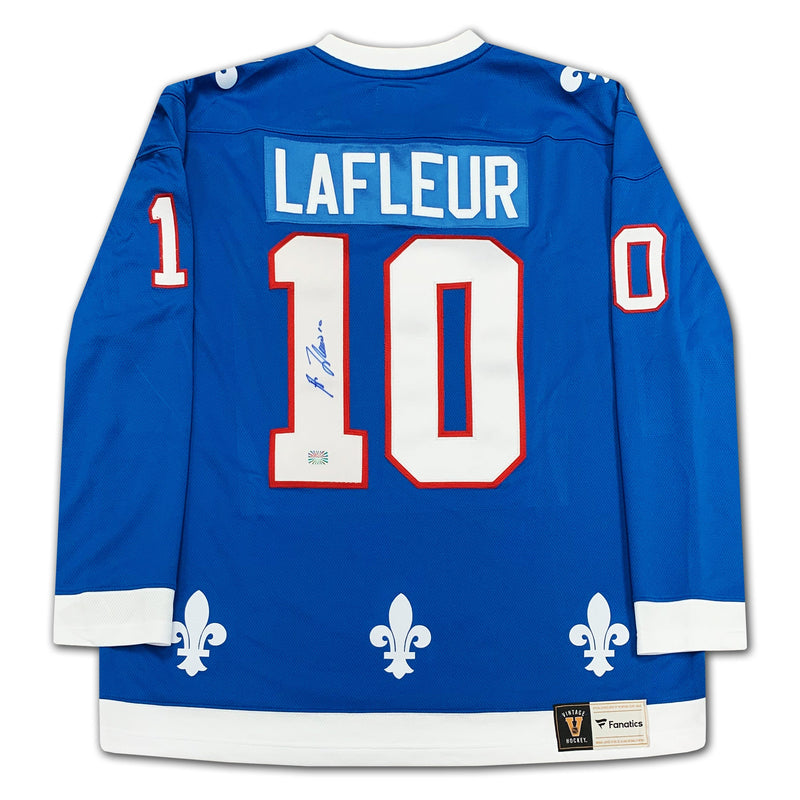 Guy Lafleur Autographed Quebec Nordiques Blue Jersey-2