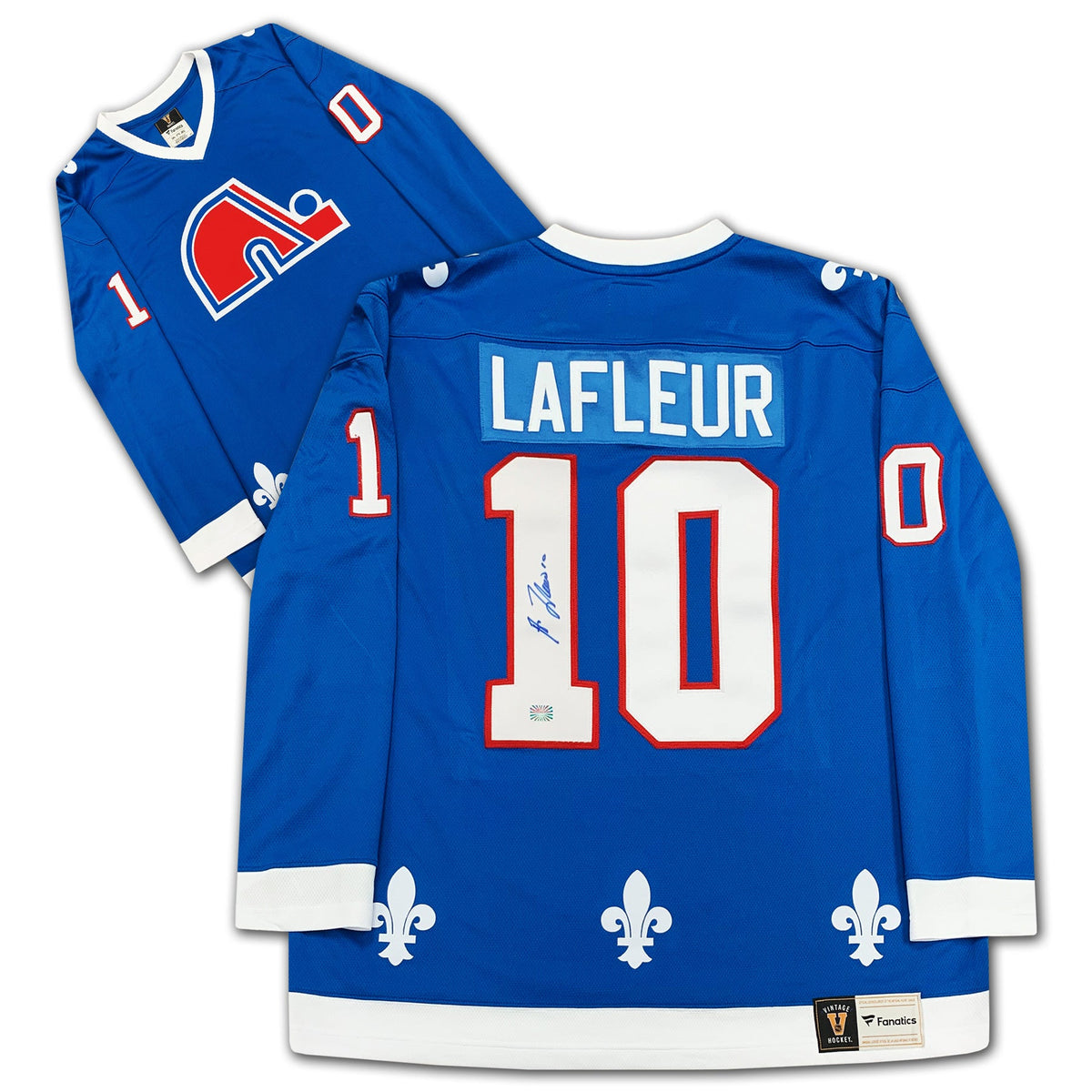 Guy Lafleur Autographed Quebec Nordiques Blue Jersey-1