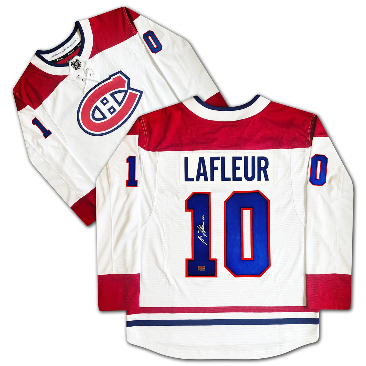 Guy Lafleur Autographed Montreal Canadiens White Jersey