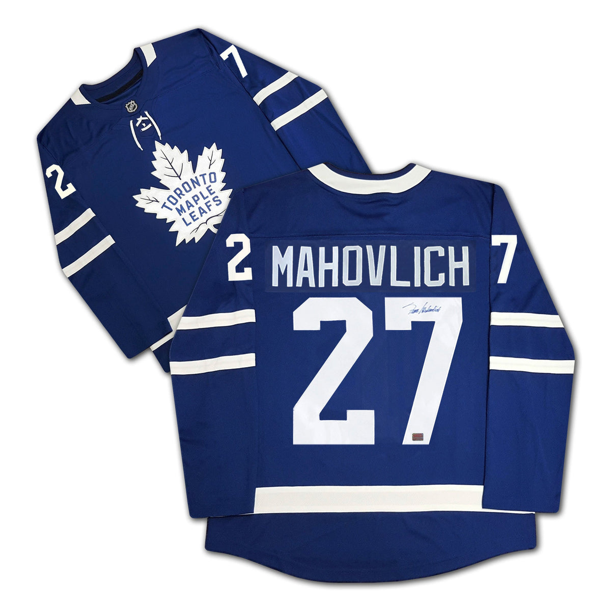 Frank Mahovlich Autographed Toronto Maple Leafs Blue Jersey